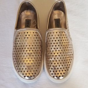 Girl's Rose gold slip-ons
